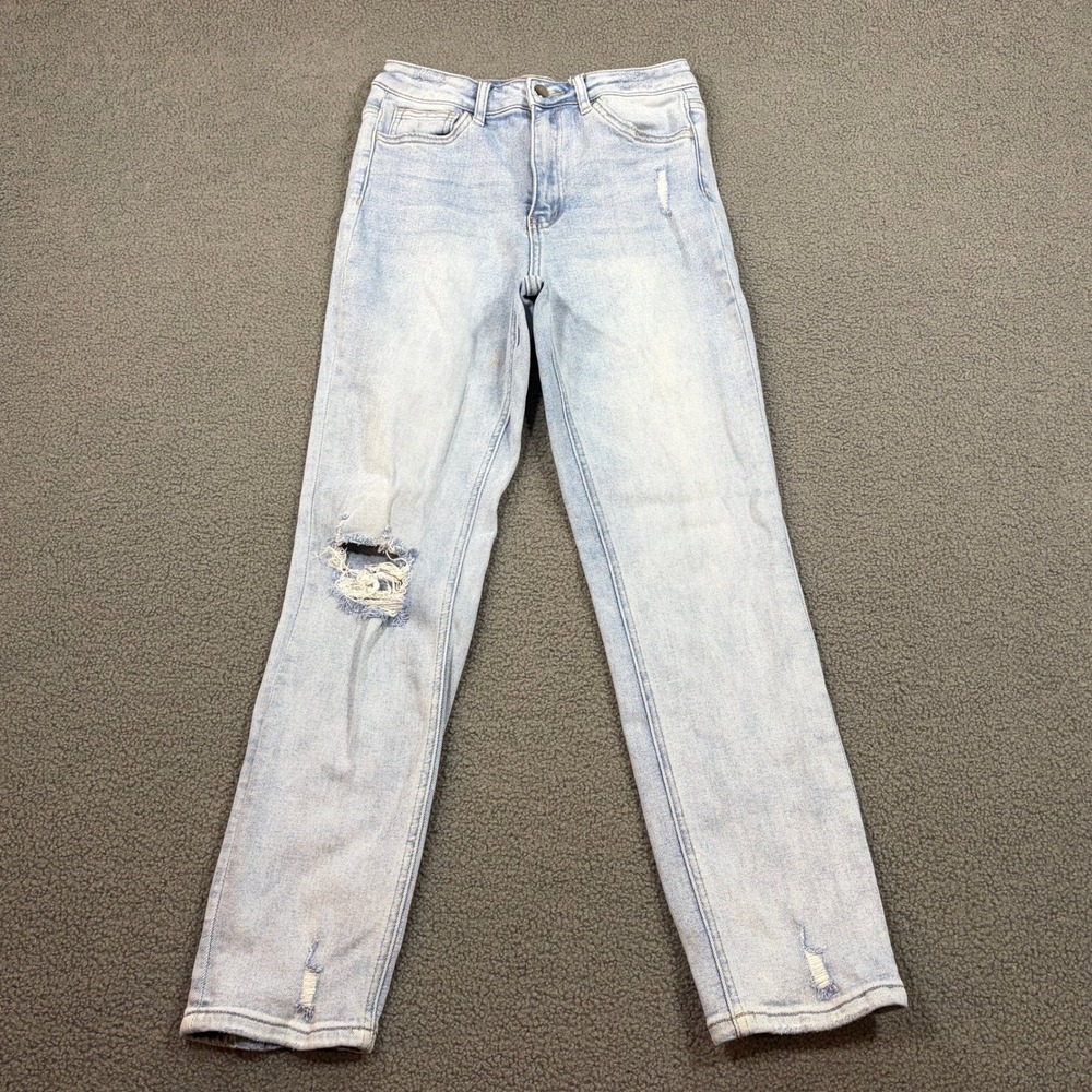 Altard State Jeans Womens 28 Light Blue V2218AS Distressed Straight Leg Denim